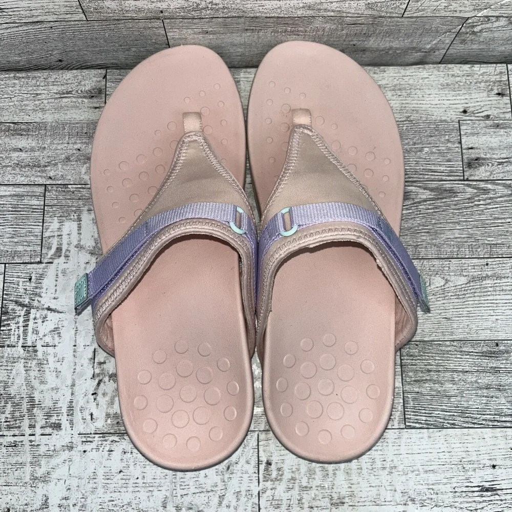 Vionic Tiffany T-Strap‎ Arch Support Comfort Slip On Sandals Women Size 10